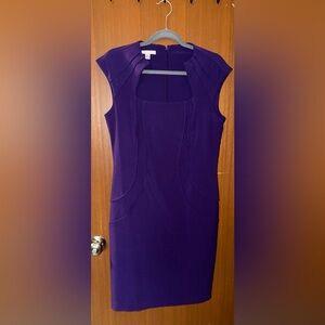 Elegant Purple Sleeveless Dress